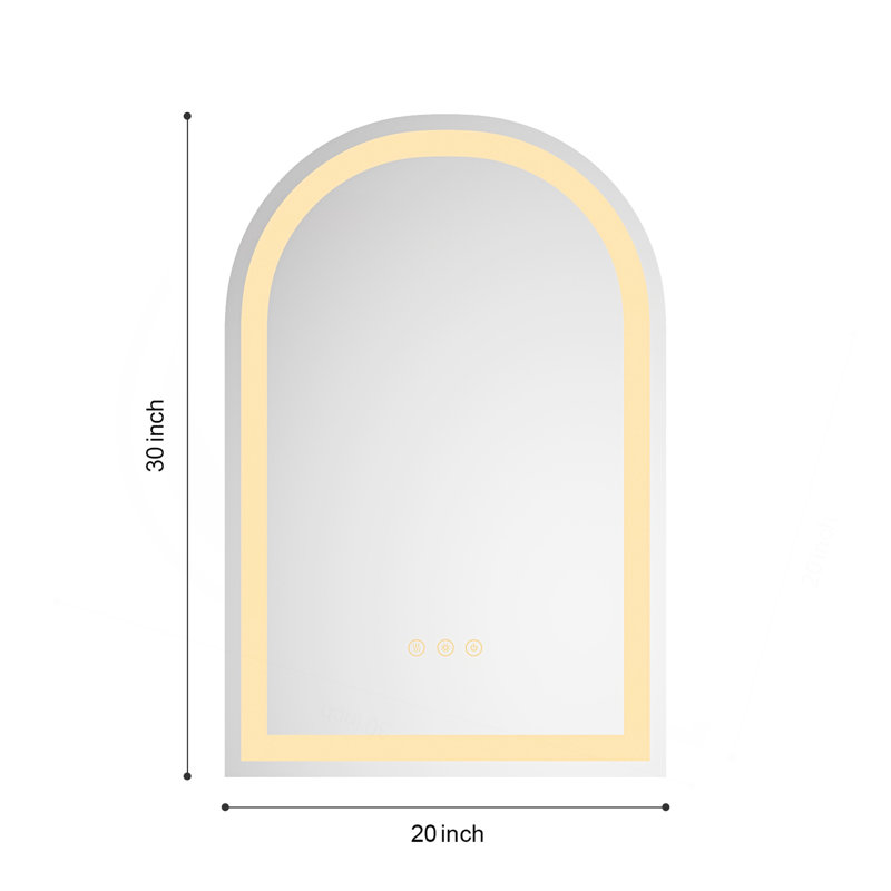 Versatile Bathroom Mirror With Advanced Functions For Ideal Grooming, 30" x 20"
