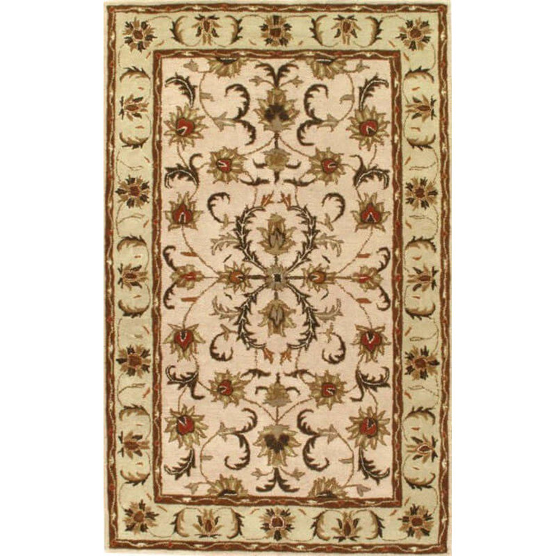Floral Area Rug in Beige