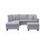 Canapé modulaire en tissu gris clair l 99,5 po