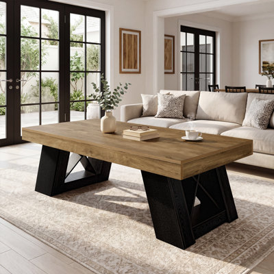 55.12" Rectangular Farmhouse Coffee Table