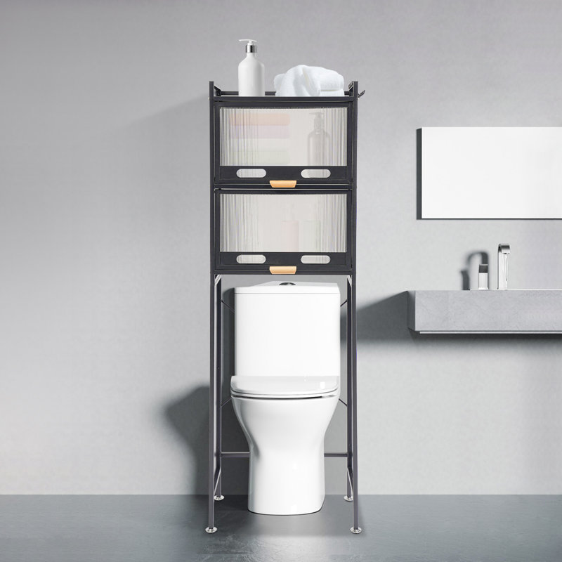 Freestanding Over Toilet Storage Cabinet, Black