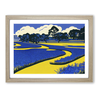 Pop Bluebell Field - Single Picture Frame Print