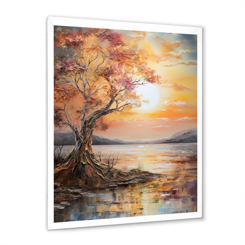 Sunrise Charm liquide Art III, Cadre photo blanc, H 32 po x l 24 po x P 1 po