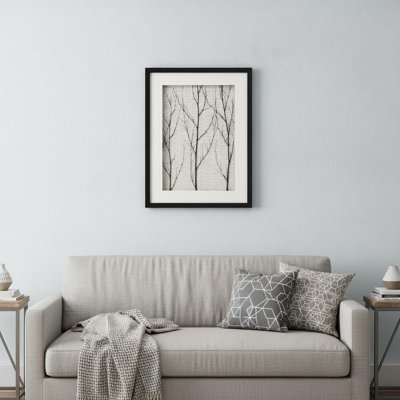 «Silent Tree», art encadré noir, art mural