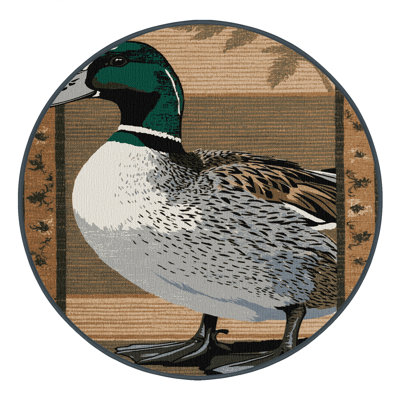 Washable Mallard Birds Area Rug