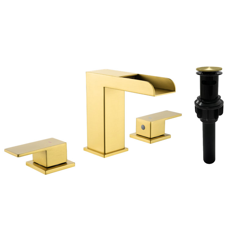 Bathroom Faucet with Drain Assembly, Brushed Gold