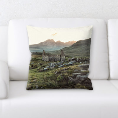 Microsuede Reversible Throw Pillow