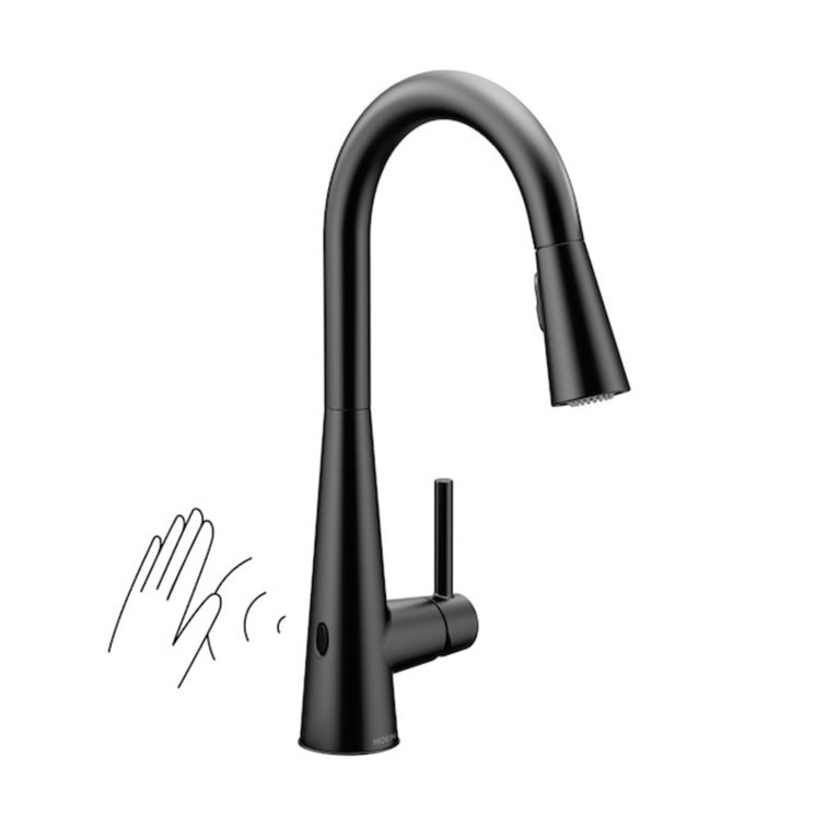 Moen Sleek MotionSense Wave Single Handle Pulldown Kitchen Faucet with Power Clean Technology