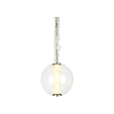 Clara Glass Tube Globe LED Pendant