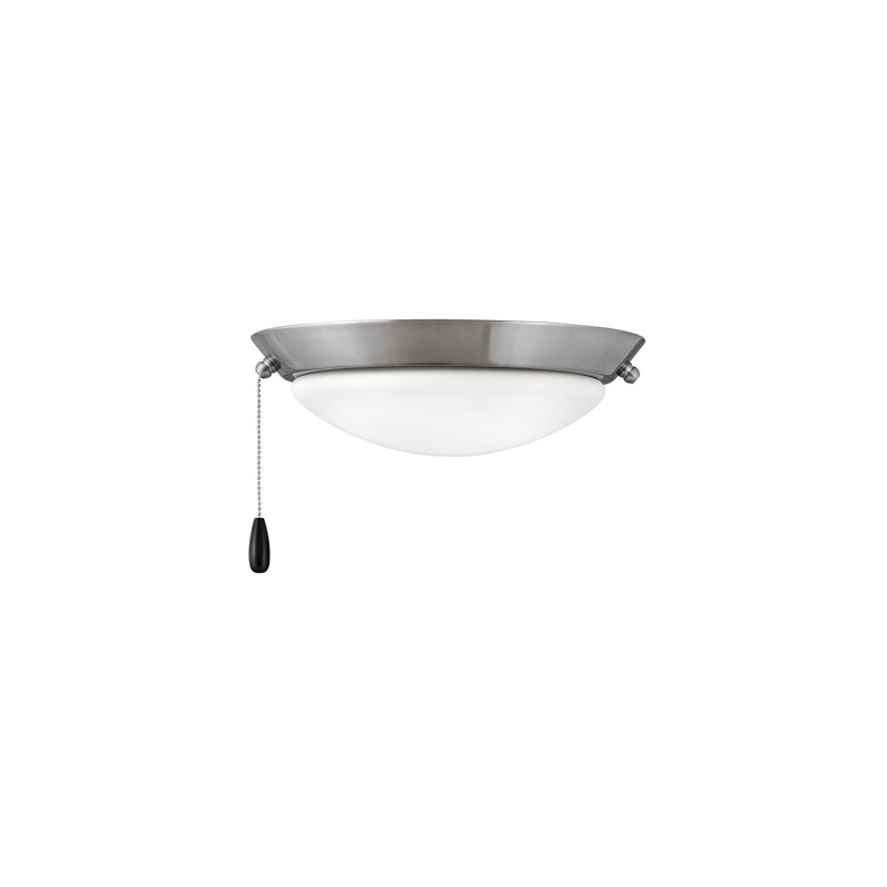 Large Low Profile Ceiling Fan Light Kit, Brushed Nickel