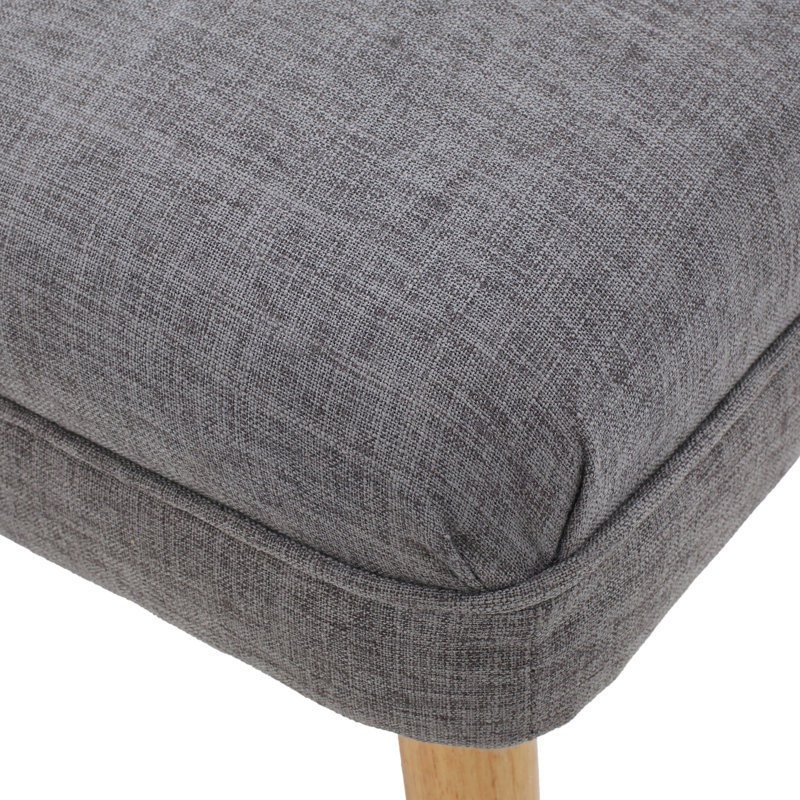 Textile gris avec pieds en bois