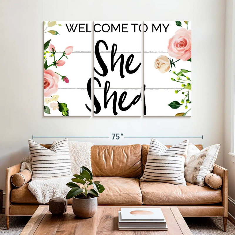 She Shed Set I, H 42 po x l 65 po