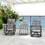 Ensemble de chaises pivotantes en osier et rotin gris pour l'extérieur-743619918