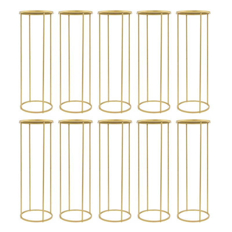 Support à colonne en fer, H 39,4 po x l 13,78 po x P 13,78 po
