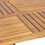 Table de salle à manger d'extérieur rectangulaire en bois massif 59 pouces, finition teck