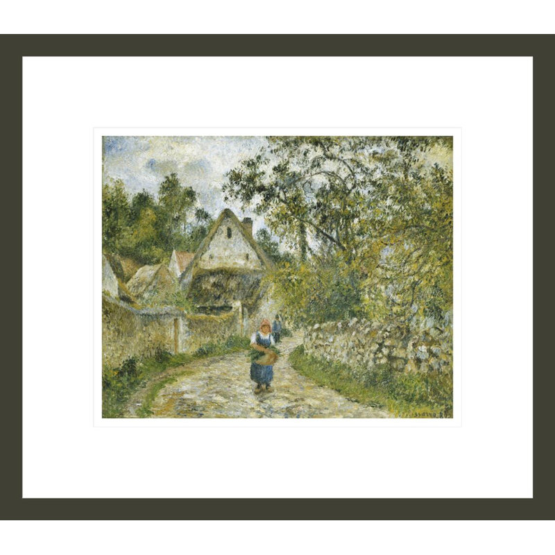 Le Chemin de Hameau-Chaumières au Valhermeil par Camille Pissarro, H 13,75 po x l 15,7 po