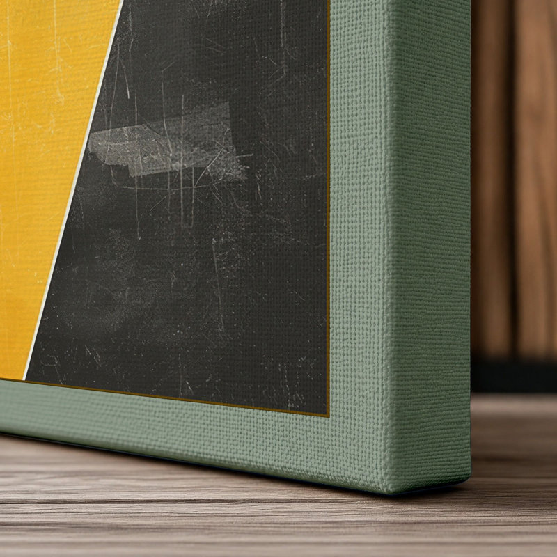 Urban Angular Forms Industrial - Wrapped Canvas, 18x12 - 45.7 x 30.5 cm, Sage Border