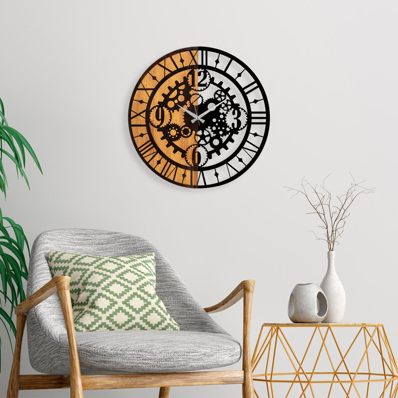 Horloge murale décorative en bois