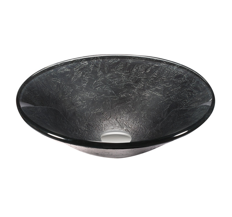 Legion Furniture 17.7'' Platinum Glass Circular Bathroom Sink
