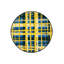 Tapis rond rond à motif tissé jaune-1535708054