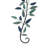 Metal Leaf Teal Wall Decor with Gold Accents Set