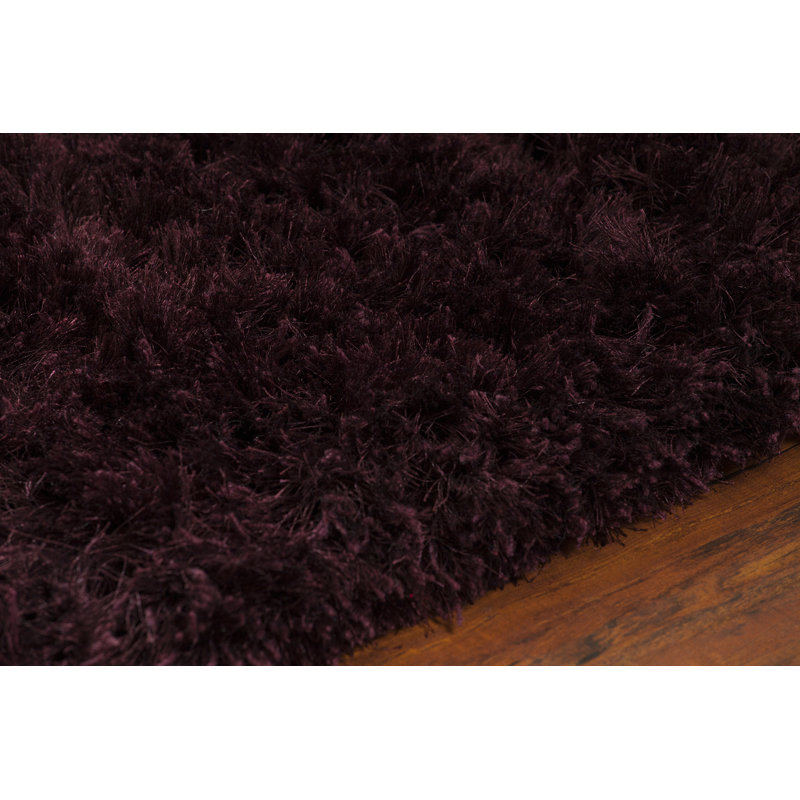 Celecot Hand Loomed Modern Area Rug in Plum, Rectangle 7'9" x 10'6"