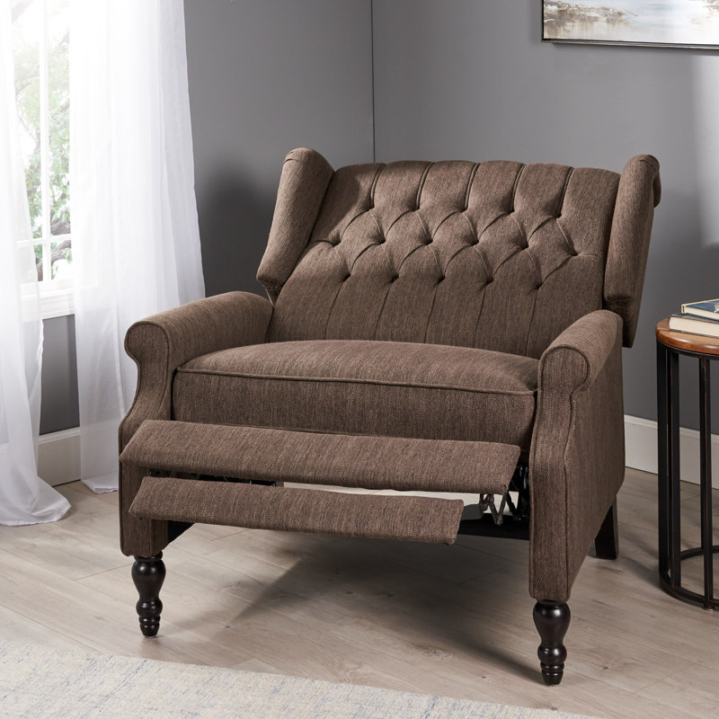Mattice Upholstered Recliner, Brown