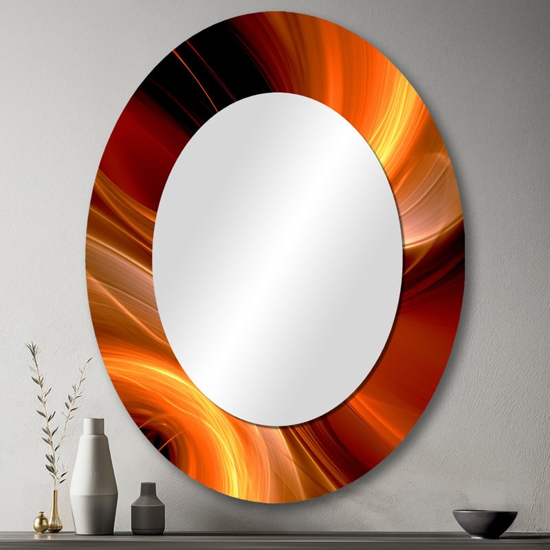 Knizair - Miroir abstrait en métal, 43 po x 33 po