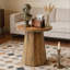 Table basse en bois, petite table de bout, table d'appoint, table de lecture ronde