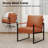 24.6" Wide Minimalist Soft Cushioned Back Upholstered Sled Base Arm Accent Chair (Set of 11)-130551681