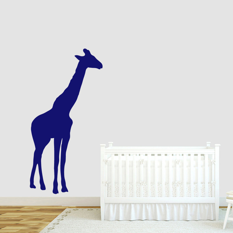 Adhésif décoratif girafe, Bleu marine