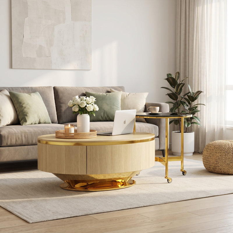 Ensemble de tables basses Wood Gold