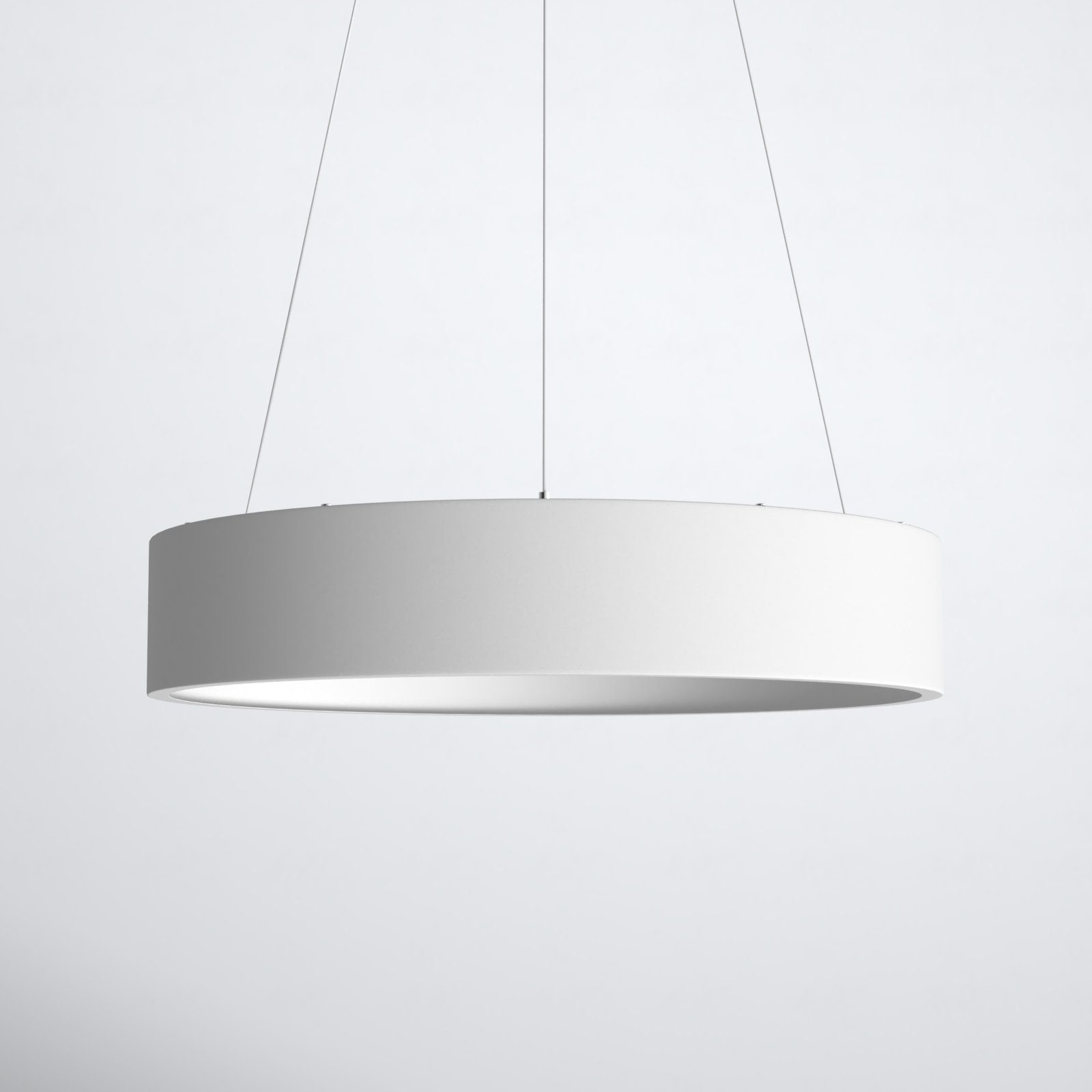 Fynn Single Light Steel Dimmable LED Pendant, White