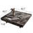 42" Square Faux Marble 2 Legs Modern Coffee Table-1014792385
