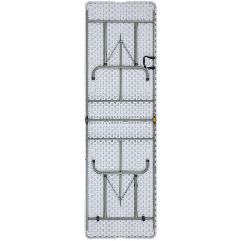Parker 8' Height Adjustable Plastic Folding Event Table with Carrying Handle