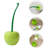 Toilet Brush and Holder, 1 Cute Cherry Design Set, 1 (Green)