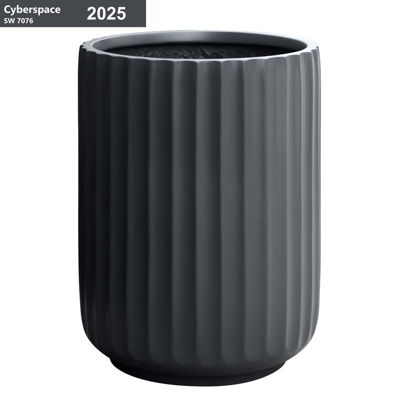 Pot de fleurs Allenville Fiberstone, H 19 po x l 14 po x P 14 po, Gris