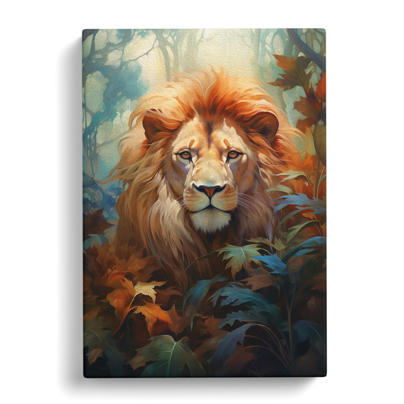 Lion Classicism Art - Wrapped Canvas, 50cm H x 35cm W x 3cm D