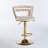 Modern Bar Chair(Set Of 2 ) With Golden Color Iron Tube Legs,  Soft Cushions And Comfortable Backrest, Suitable For Dining Room, Living Room, Cafe,Bar Stool-1572593469