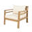 Fierro Outdoor Acacia Wood Club Chair With Cushions