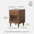 23"H Traditional Solid Wood Nightstand with Fluted Glass Door, Drawer-Left-102430244-102430247