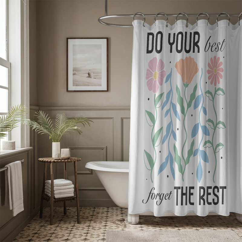 Tavores Shower Curtain, 74"H x 71"W