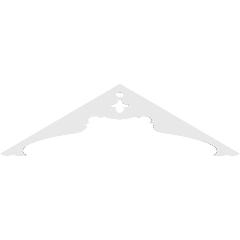 Heath Signature Urethane Gable Pediment, Primed Tan, 17.5"H x 60"W, 7/12