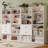 79" H X 55" W 8 Cubby Display Book Shelves With Pegboard And Deep Drawer-1682051445