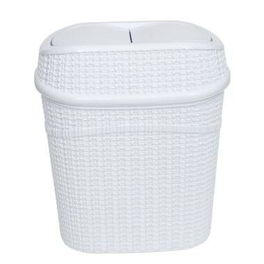 Bath Bliss 2.5 Gallons Plastic Swing Top Trash Can