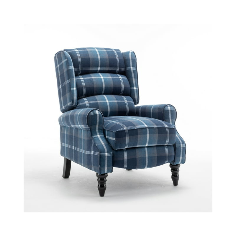 Brieuc Upholstered Recliner, Blue
