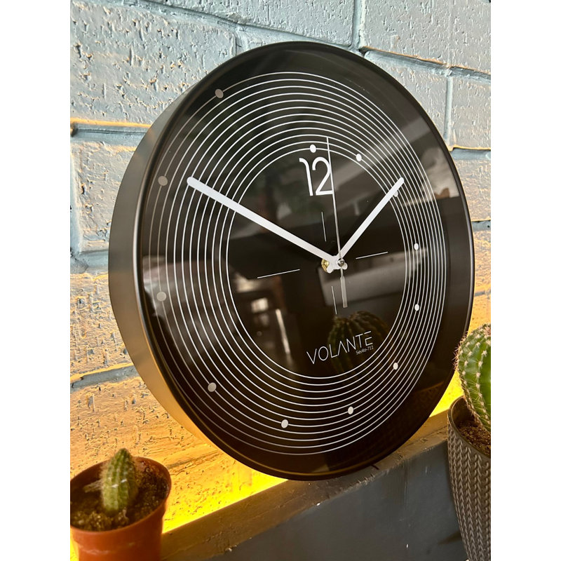 Ancuta Wall Clock, Black/White