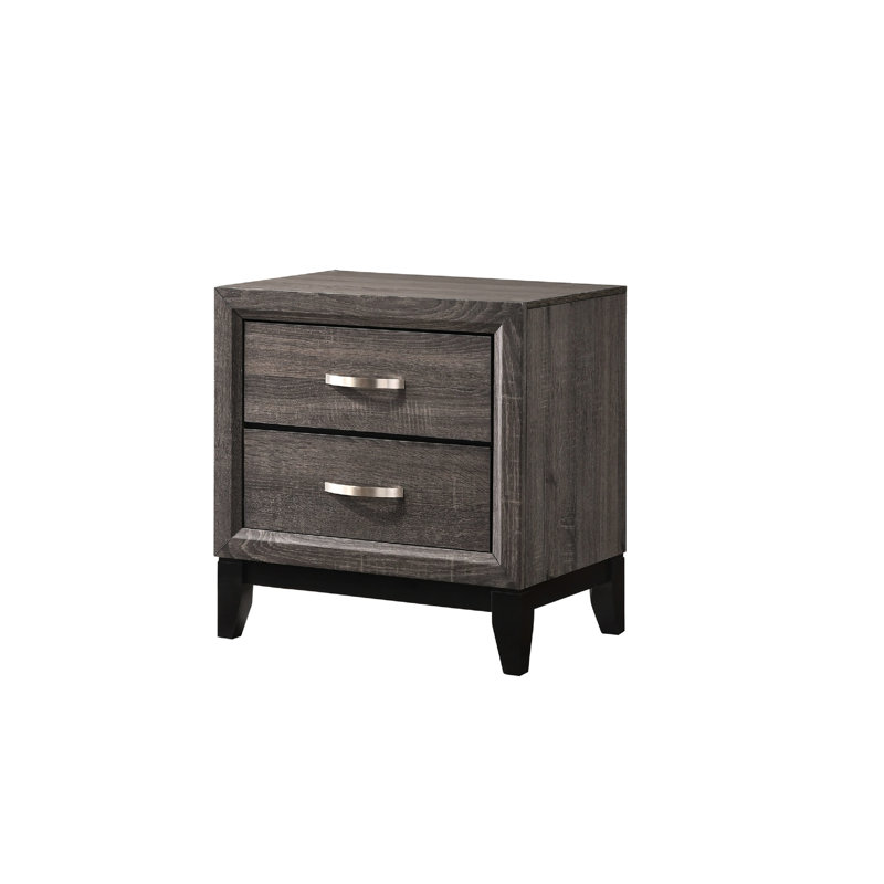 Élégante table de chevet 2 - gris-brun, meuble de chambre à coucher, salon gris-brun, fabrication, Gris brun
