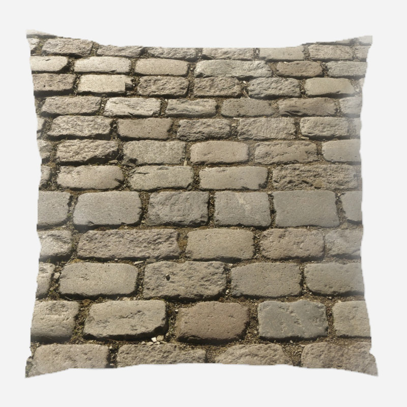Cobblestones Geometric Microsuede Reversible Throw Pillow