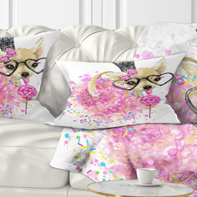 Coussin lombaire pour animaux avec couronne et verres